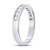 Image 3 : 1/2 CTW Round Diamond Single Row Channel-set Wedding Ring 14kt White Gold - REF-47X9T
