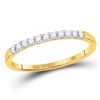 Image 1 : 1/6 CTW Round Diamond Wedding Ring 14kt Yellow Gold - REF-13H2W