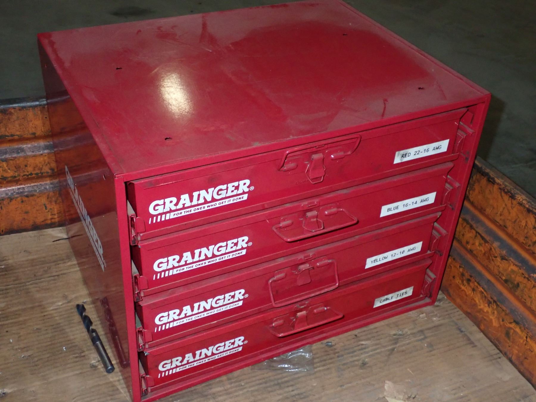 Grainger Steel Storage Box w/ Contents - BTM Industrial