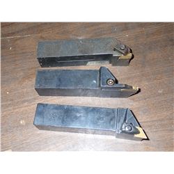(3) 1.25" x 1.25" Lathe Tool Holders