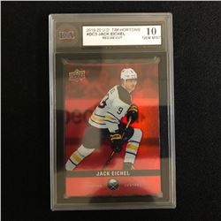 2019-20 UD TIM HORTONS #DC3 JACK EICHEL Red Die-Cut (10 GEM MINT)