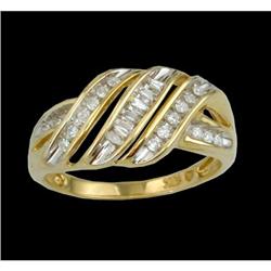 Triple Swirl Diamond Ring