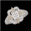 Image 1 : 14K White/Yellow Gold .50ct. Deco Style Ring