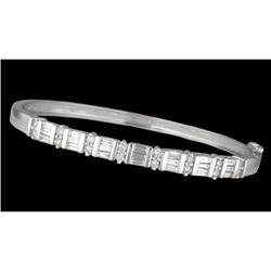 14KW Gold 1.25ct Diamond Bangle Bracelet