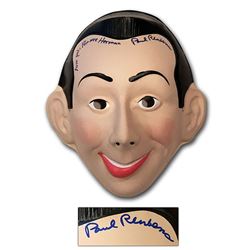 PAUL REUBENS SIGNED PEE WEE HERMAN MASK ( FROZEN POND COA)