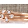Image 2 : 0.24 CTW Diamond Ring 18K Solid Rose Gold