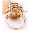 Image 3 : 10.90 CTW Natural Morganite 18K Solid Rose Gold Diamond Ring