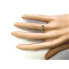Image 4 : 0.58 CTW Natural Peridot And Diamond Ring In 18K Yellow Gold