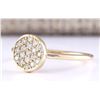 Image 2 : 0.16 CTW Natural Diamond Ring 14k Solid Yellow Gold