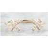 Image 1 : 0.10 CTW Diamond 14K Rose Gold Double X Open Front Ring
