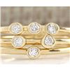 Image 1 : 0.24 CTW Diamond Ring In 18K Solid Yellow Gold