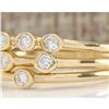 Image 2 : 0.24 CTW Diamond Ring In 18K Solid Yellow Gold