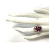 Image 4 : 3.91 CTW Natural African Ruby And Diamond Ring 18K Solid White Gold