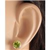 Image 3 : 3.00 CTW Peridot Earrings 18K Solid Yellow Gold