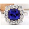 Image 1 : 5.98 CTW Natural Tanzanite 14K Solid Two Tone Gold Diamond Ring