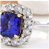 Image 2 : 5.98 CTW Natural Tanzanite 14K Solid Two Tone Gold Diamond Ring