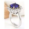 Image 4 : 5.98 CTW Natural Tanzanite 14K Solid Two Tone Gold Diamond Ring