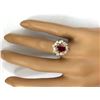 Image 5 : 2.15 CTW Natural Ruby 14K Solid Yellow Gold Diamond Ring