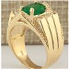 Image 3 : 2.87 CTW Natural Emerald And Diamond Ring In 14K Yellow Gold