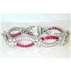 Image 1 : 3506 CARTIER PARIS 18KW Gold Bracelet w/Ruby/Diamonds