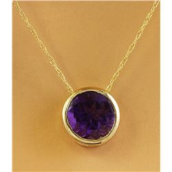 1.50 CTW Amethyst 14K Yellow Gold Necklace