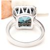 Image 3 : 7.91 CTW Natural Topaz 18K Solid White Gold Diamond Ring