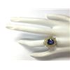 Image 4 : 4.00 CTW Natural Blue Tanzanite And Diamond Ring In 14K Yellow Gold