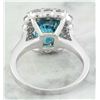 Image 4 : 6.95 CTW Zircon 18K White Gold Diamond Ring