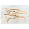 Image 2 : 0.12 CTW Diamond 18K Dual Triangle Rose Gold Ring