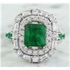 Image 1 : 5.75 CTW Emerald 14K White Gold Diamond Ring