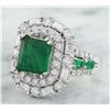 Image 2 : 5.75 CTW Emerald 14K White Gold Diamond Ring