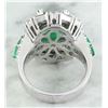 Image 4 : 5.75 CTW Emerald 14K White Gold Diamond Ring