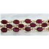 Image 3 : 37.96 CTW Ruby 18K Yellow Gold Diamond Bracelet
