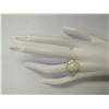 Image 4 : 5.84 CTW Natural Opal And Diamond Ring In 14K Yellow Gold
