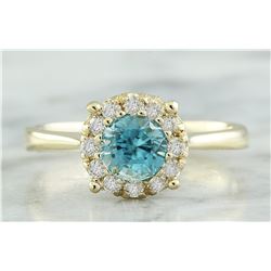0.82 CTW Topaz 18K Yellow Gold Diamond Ring