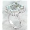 Image 3 : 10.77 CTW Aquamarine 18K White Gold Diamond Ring