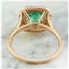 Image 3 : 2.25 CTW Emerald 18K Rose Gold Diamond Ring