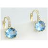 Image 2 : 4.40 CTW Topaz 14K Yellow Gold Diamond earrings