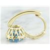 Image 3 : 4.40 CTW Topaz 14K Yellow Gold Diamond earrings