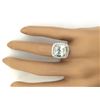 Image 5 : 6.70 CTW Natural Aquamarine 14K Solid White Gold Diamond Ring
