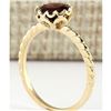 Image 3 : 1.50 CTW Natural Garnet Ring In 18K Yellow Gold