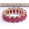Image 3 : 14.02 CTW Natural Ruby Ring In 14k Yellow Gold