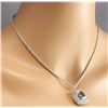 Image 4 : 19.05 CTW Natural Aquamarine And Diamond Necklace In 14K White Gold