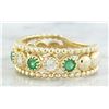 Image 2 : 0.62 CTW Emerald 18K Yellow Gold Diamond Ring