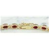 Image 2 : 11.95 CTW Ruby 14K Yellow Gold Diamond Bracelet