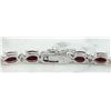 Image 2 : 11.95 CTW Ruby 14K White Gold Diamond Bracelet