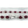 Image 3 : 11.95 CTW Ruby 14K White Gold Diamond Bracelet