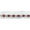 Image 5 : 11.95 CTW Ruby 14K White Gold Diamond Bracelet