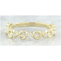 0.07 CTW Diamond 18K Yellow Gold Ring