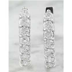 1.00 CTW 18K White Gold Diamond Earrings